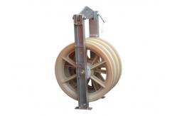 China 40KN Three Wheel Overhead Line Stringing Rope Pulley Block supplier