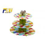 Eco - Friendly Cardboard Cupcake Tower Stand 3 Layers CMYK Printing With Art Paper