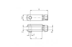 China Fastener Threaded Clevis Pin Rod End Zinc Plated Clevis Pin Clip supplier