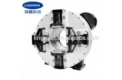 China Higher Rotary Accuracy 4 Jaws Pneumatic Chuck For Pipe Cutting Machine supplier