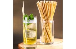 China Environmentally Friendly Natural Wheat Drinking Straws 18cm For Home supplier