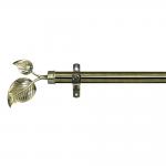 28 MM Diameter Bronze Curtain Rod With Leaves Shape Finial for sale