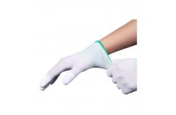China Dust Proof Knit Coated Cleanroom Nylon Gloves Polyester Work Hand Gloves supplier