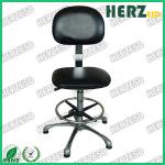 Cleanroom Anti-static PU leather High-profile Backrest Chair With Footrest for sale