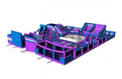 China Custom Purple Gigantic Inflatable Theme Park / Kids Trampoline Park supplier