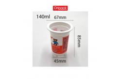 China 85mm PP Plastic Yogurt Cup 140ml Recyclable With Aluminium Foil Lid supplier