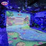Joyful Beach Interactive Game L Shaped Projection Screen For Exhibition Halls