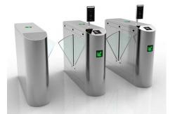 China Face Recognition Bar Code Ticket Flap Barrier Gate 100W supplier
