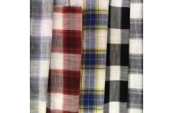 China 110-160gsm Plaid Yarn Dyed Linen Fabric supplier