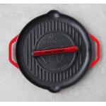 Enamel Round Cast Iron Grill Pan