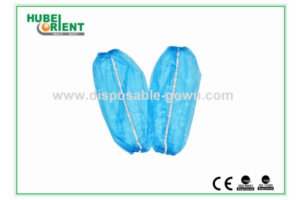 PE / Plastic Detectable Disposable Arm Sleeves With Metal Ribbon
