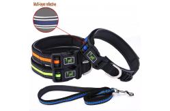 China Durable Dog Collar Leash Set Personalized Dog Collar With Reflective Strip supplier