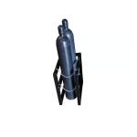 Outdoor 2 Cylinder O2 Tank Rack Metal Fab Products Black for sale