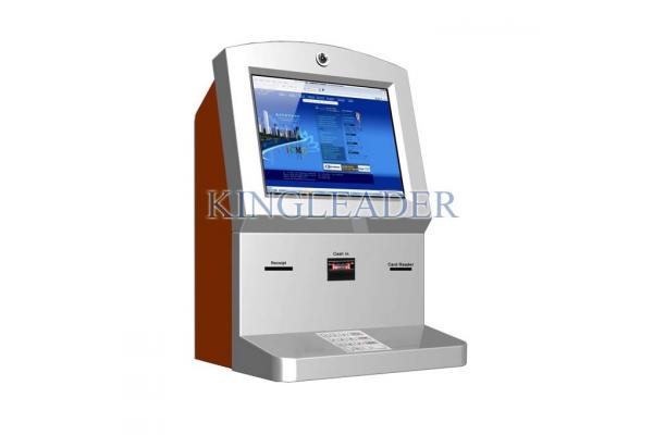 Currency Exchange Wall Mount Touchscreen Kiosk With Cash Acceptor
