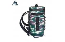 China Multifunctional Soft Picnic Cooler Bag , Camo Insulated Backpack Cooler For Fishing supplier