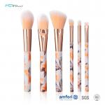 6 PCS Synthetic Hair Aluminum Ferrule Travel Makeup Brush Set for sale