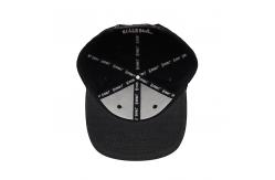 China 55cm Classic Black Flat Hat Adjustable Buckle Back Pure Cotton Snapback Hat supplier