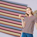 Soft And Moisture-Absorbent And Smooth Striped Knit Fabric For Casual Wear for sale