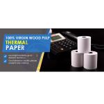 100% Virgin Wood Pulp A Grade GOOD Whiteness 12000m Length Thermal Paper JUMBO Roll For Cash Register for sale