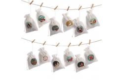China Christmas Burlap Jute Drawstring Bag Backpack Candy Pouch Bags OEM supplier