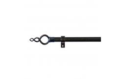 China 28mm Diameter Iron Simplism Curtain Rod Set With Single Bracket supplier