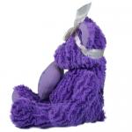 Purple Animated Plush Christmas Toys With Big Heart High Durability