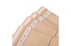 China Custom Logo Printing Biodegradable Kraft Paper Flat Bottom Bag For Package Shipping supplier
