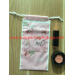 Fashion CPE Rope Drawstring Plastic Bags For Ladies Lipstick / Watch / Scarf Packaging for sale