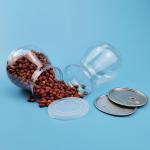 900ML Vase Shape Plastic Food Cans With PE Soft Cover