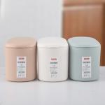 1.6L Rectangle Desktop Plastic Dustbin With Clamshell Lid