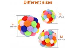 China Interactive Kitten Plush Chew Ball Toys For Teething Chewing Toys supplier