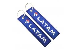 China LATAM Custom Embroidered Keychain Lightweight Embroidered Name Keychain supplier
