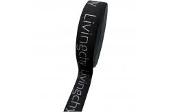 China Printed Elastic Polyester Knitted Webbing With Custom Logo For Garment supplier
