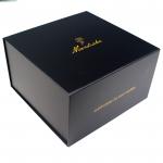 Essential Oil Collapsible Beauty Gift Box in Black with Rigid Cardboard and Custom Size for sale