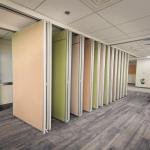 Soundproof Decorative Wooden Folding Partition Walls For School / Restaurant for sale