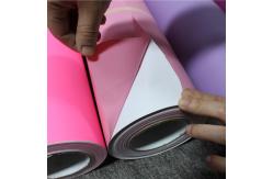China 0.08mm Pink Self Adhesive Vinyl Sticker Advertisement Material For Cutting Plotter supplier