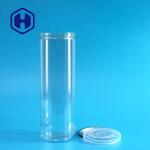 Ring Pull Empty Disposable Clear Plastic Cans With Easy Open Lid Cookie Packaging for sale