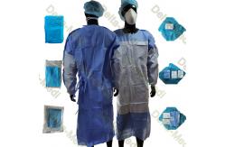 China SMS 45gsm Reinforced Disposable Dental Gowns With Hand Towel And Wrap supplier