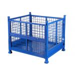 Heavy Duty Wire Mesh Stackable Pallet Cages 4 Way Forklift Access for sale