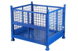 China Heavy Duty Wire Mesh Stackable Pallet Cages 4 Way Forklift Access supplier