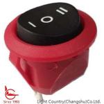 Factory LC Round Rocker Switch, Φ 20mm, ON-PUPM-OFF, Red Housing, 6A 250V. for sale