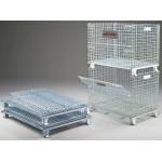 Heavy Duty Industrial Wire Containers Customized Colors Wire Mesh Pallet Cages for sale