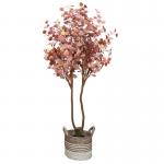 150cm Red Eucalyptus Artificial Potted Floor Plants For Garden Decor for sale