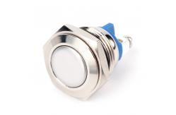 China 12mm 2 Pin Momentary Tactile Push Button Switch Flat Round  IP68 supplier