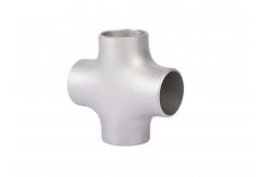 China Shot Blasting Surface Finish Titanium Seamless Cross Pipe Fittings with OEM Customization supplier
