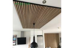China Customized Polyester Acoustic Wall Slats 2400*600*21mm With Melamine Finish supplier