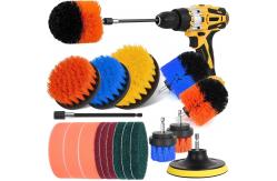 China Scrubber Drill Cleaning Brush Attachment Set Drill Cleaning Brush with Extend Long Attachment supplier