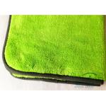 Green Plush Buffering Towel / High Absorbtion Microfiber Dusting Cloth For Windows Glass for sale