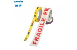 China Custom Printing Red  Acrylic Bopp Tape  0.040mm Crystal Branding supplier