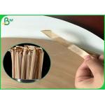 Harmless 28G 60G 120G FDA Brown Straw Paper In Roll 15mm 26mm 31mm Width for sale